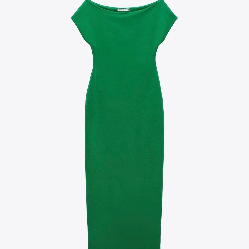 Zara Vibrant Green Midi Dress